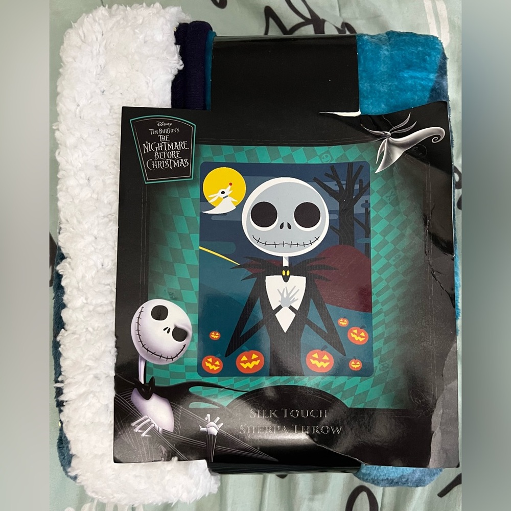 NWT Disney Nightmare Before Christmas Jack Skellington Throw 40”x50”
